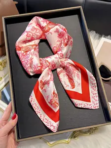 Women's Ditsy Floral Print Square Scarf, Casual Soft Comfortable Shawl for Daily Wear, Fashion Accessories for Women & Girls