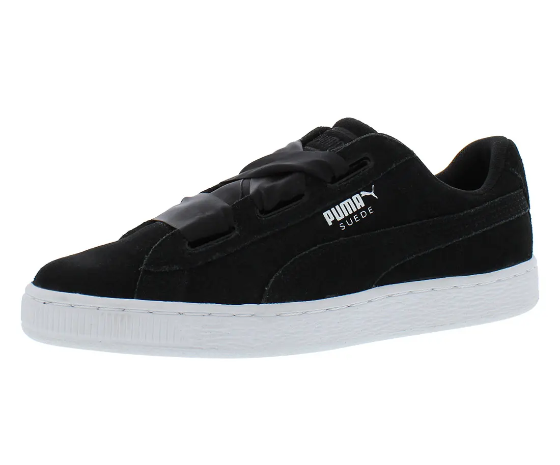 Puma Suede Heart GS Boys' Casual Trainers - Prop 65 Safe Kids' Sport Footwear, Soft Suede Upper, Decorative Ribbon Laces, Bold Heart Detail, Decorative Design