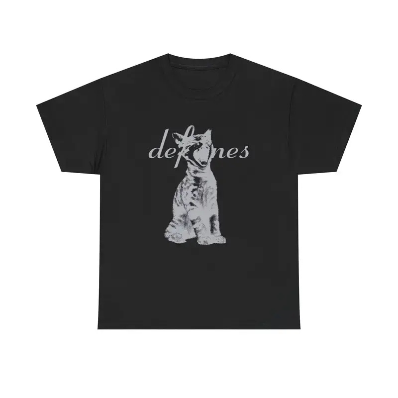 Deftones T-Shirt, Heavyweight Band Tee, Unisex Vintage Graphic Tees Gothic Grunge Y2k Emo Scene Amity Affliction Style Clothes Men Women Streetwear