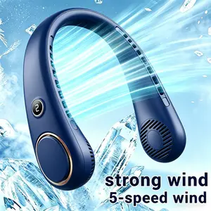 Portable Neck Fan, Hands Free Bladeless, 360° Cooling Personal Fan,Wearable Quiet Fan for Outdoor Indoor, Birthday Gifts for Men Women Mom Dad, 3000mAh Battery USB Rechargeable, 5-Speeds