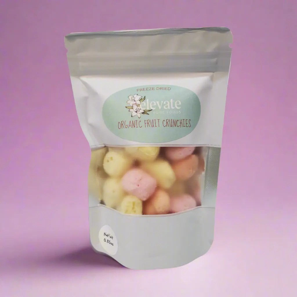 Elevate Pure Foods, Fruit Crunchies, Freeze Dried Candy, Organic Dye Free Candy, Sweet  Snack Bonbon Sugar