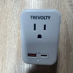 TREVOLTY 1600W Voltage Converter US to Europe with PD 35W 2 USB Port 2 USB C, 220V to 110V Converter International Universal Travel Adapter, Power Converter for European Travel Plug US to Europe (White)
