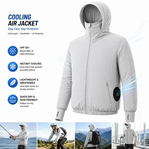 Unisex Sun Protection Hooded Jacket, Lightweight & Breathable Ice Silk Long-Sleeve with Instant Cooling for Outdoor Hiking, Cycling, and Fishing