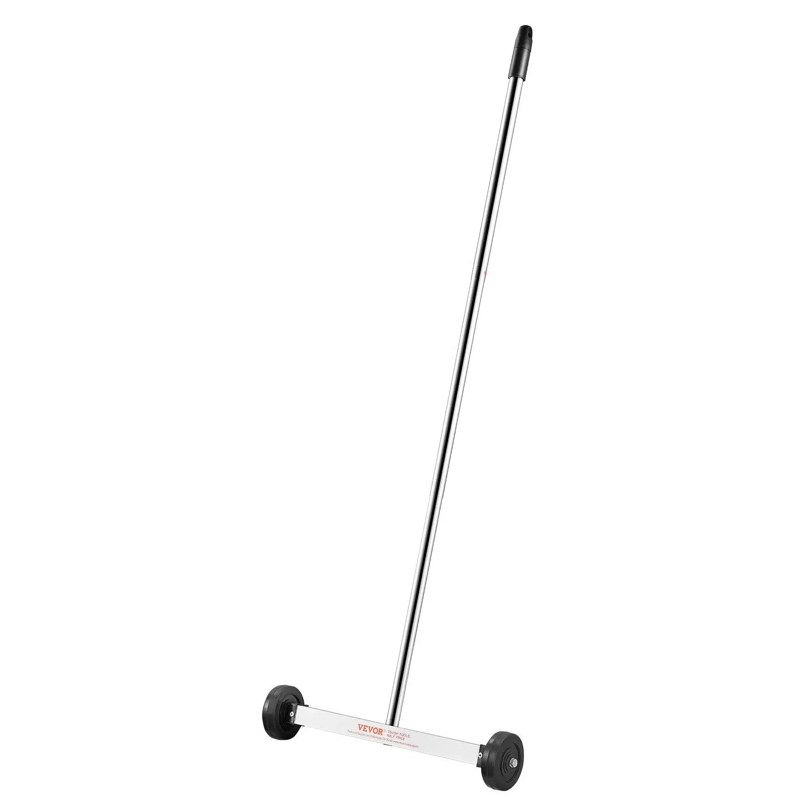 Magnetic Sweeper with Wheels, 15inch Mini Magnetic Sweeper, 8 lbs Capacity, Adjustable Handle, Lightweight Magnetic Pickup Sweeper to Pick Up Nails and Screws, Easy Cleanup of Workshop Garage