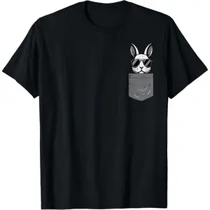 Easter Bunny Pocket Sunglasses Cool Rabbit Men Women T-Shirt