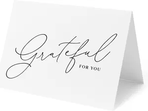 Thank You Cards with Envelopes - 25-Pack Folded 3.5 x 5" Cards for Weddings, Business, Holidays, Graduations & More | All-Occasion Stationery | Heavyweight Matte Cardstock, Blank Inside