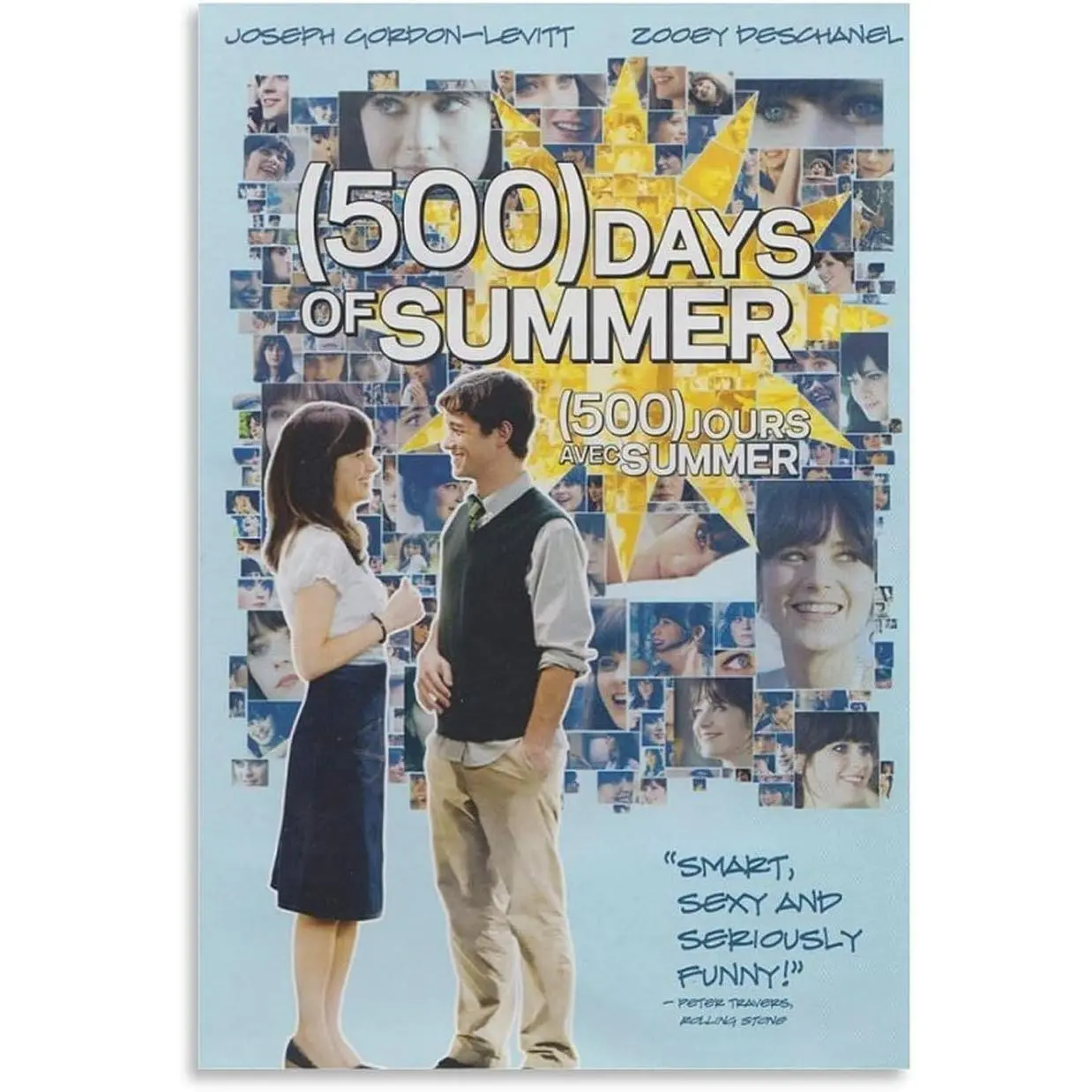 500 Days of Summer Artistic Movie Poster, 2-Piece Oil Painting Print, Home Decor for Living Room Interior Decoration