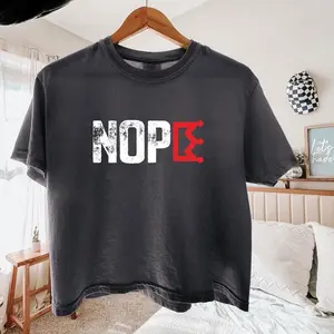 Comfort Colors Boxy Crop Top Nope Kings Justice T-shirt, Anti Maga shirt