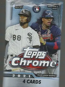 MLB Topps Chrome 2021 Baseball Blaster Pack - 4 Cards Per Pack