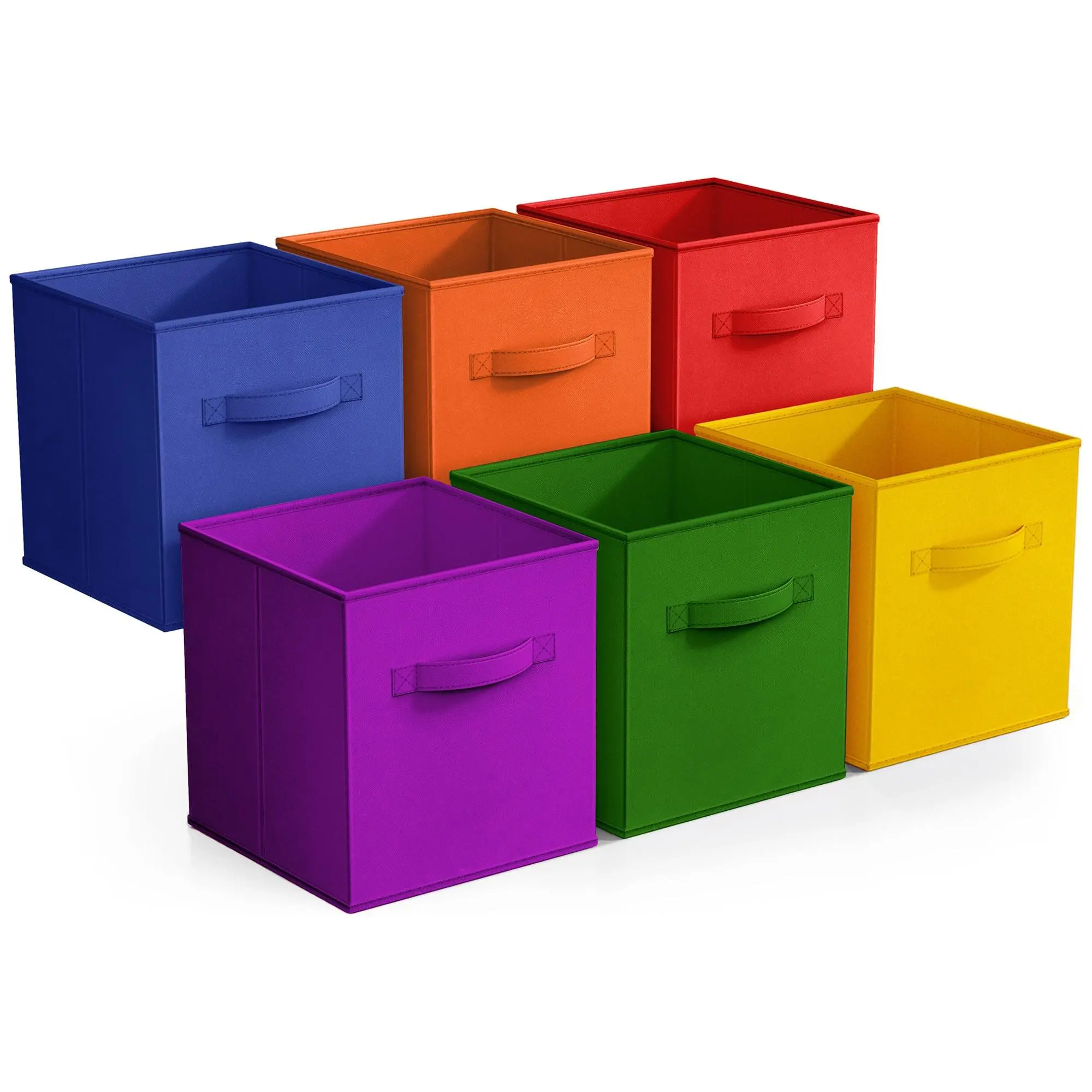 Sorbus 6 Pack 11 Inch Foldable Storage Cubes with Handles Sorbus 6 Pack 11 Inch Foldable Storage Cubes with Handles