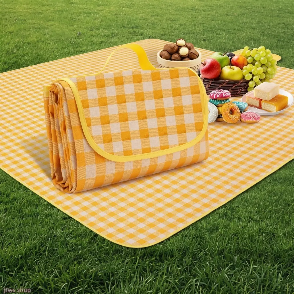 2026 New Thick Waterproof Picnic Mat - Portable, Large-Size, Lightweight, Foldable, Easy-Clean, Durable, Anti-Slip Outdoor Ground Sheet - US Design Travel Accessory for Park, Family Gatherings