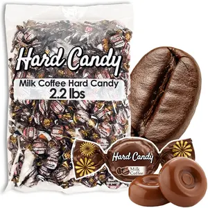 Coffee & Milk Hard Candy Bulk 2.2 lb – Individually Wrapped Coffee and Cream Candies – Gourmet Hard Candy Bulk for Offices, Candy Buffets & Gifts