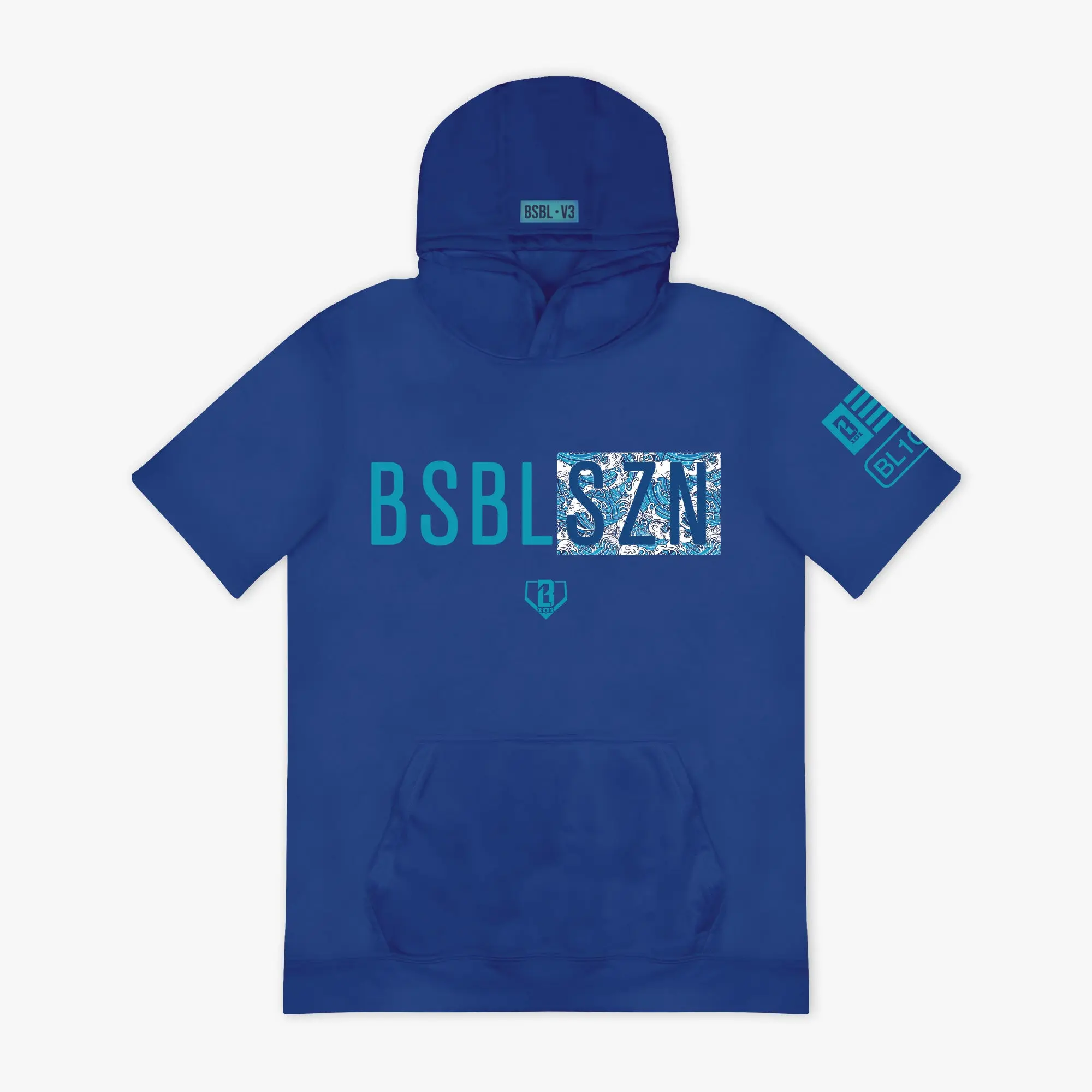 Youth Short Sleeve Hoodie V3 - Royal Blue/Oceans