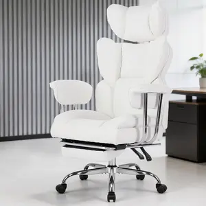 Big and Tall Office Chair 350 lbs, BIFMA Certified Heavy Duty Executive Desk Chair with Footrest, Ergonomic Reclining Computer Chair for Home Office