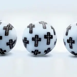 While The World Changes, The Cross Stands Firm Printed Silicone Beads - Faith & Jesus
