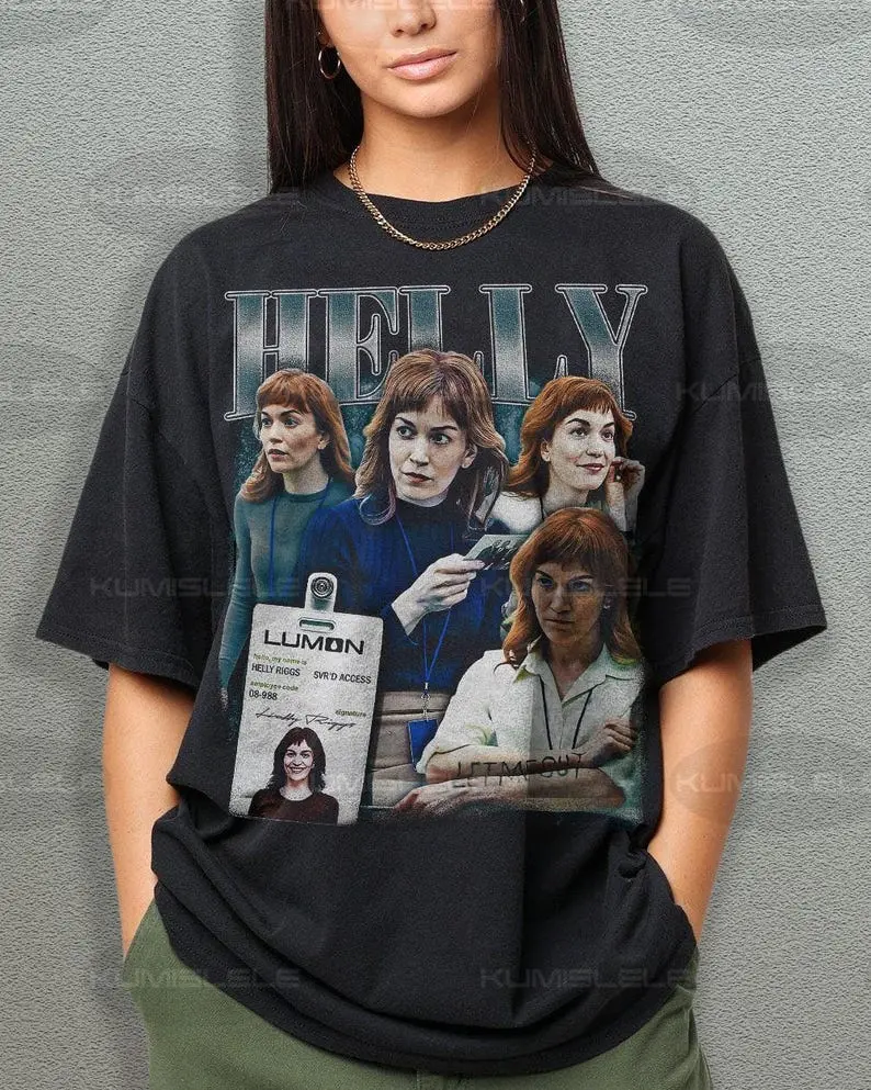 Severance Helly R Shirt, Severance Graphic Tee, Vintage Style Unisex Graphic Tee, Gift for TV Lovers, Lum.on, Macrodata Refinement tee