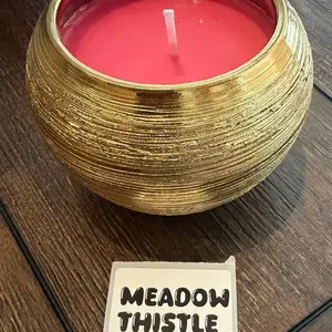 Watermint and Lilly and Meadow Thistle Scented Soy Wax Candle