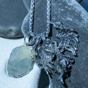 Celestite Crystal Pendant Necklace, Heaven Stone Jewelry