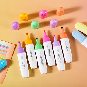 6 Pack Fluorescent Highlighters, High-Quality Color Marking Pens, Daily Use Office Supplies, Study Journal Tools, Marker Highlighter