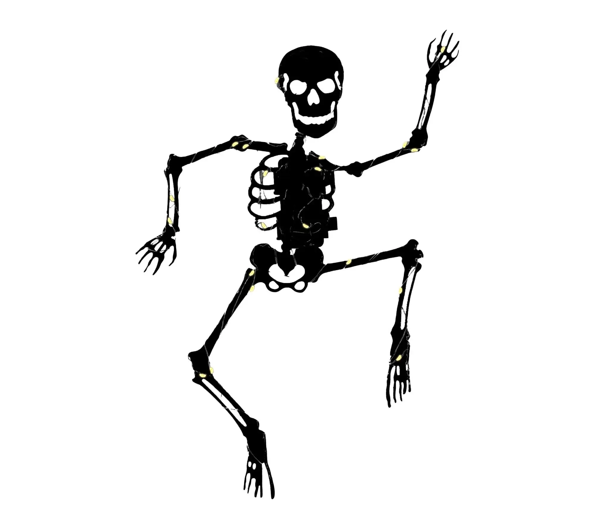 Haunted Hill Farm 28-in. LED Metal Skeleton Decoration w/ Stake
