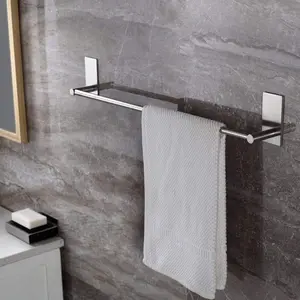 New towel bar Stainless steel bathroom towel rack Nail free towel Single bar towel rack