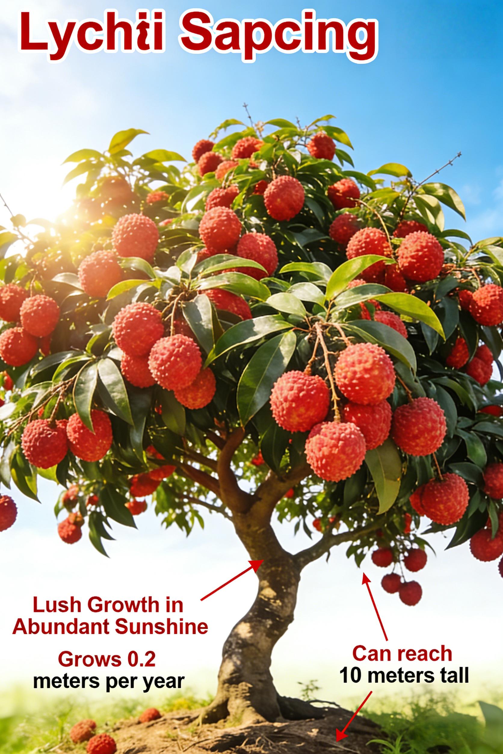 Litchi Seeds for Planting Outdoors – Tropical Fruit Tree for Backyard Orchard, Beginner Gardening Friendly, Warm Climate Plant