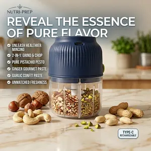 Electric choppers, mini portable shredders, small-capacity onion choppers, vegetable blenders, and cordless food processors—ideal for vegetables, fruits, meat, spices, legumes, nuts, and more