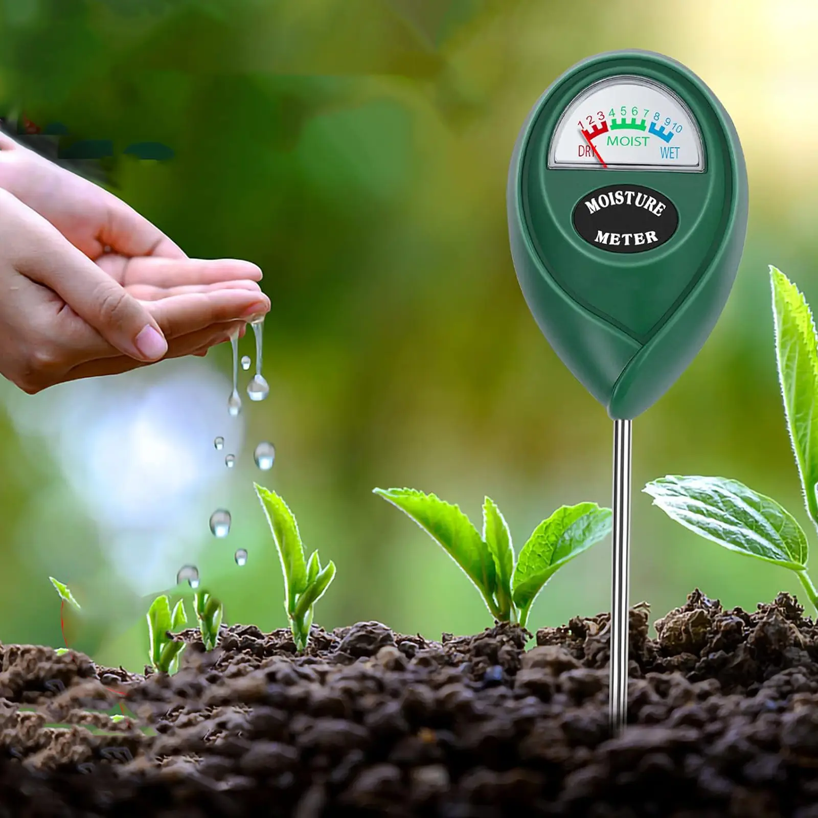 Soil Moisture Meter No Battery Needed, Plug & Play Soil Tester with Large  Dial, Accurate Stainless Steel Sensor for Garden Plants - TikTok Shop