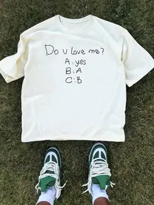 Men's Letter Print Round Neck Tee, Regular Fit Casual Short Sleeve Crew Neck T-Shirt for Daily Wear, Men's Top for All Seasons