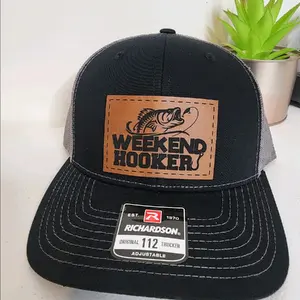 Weekend Hook** Richardson 112 Adjustable Mesh Funny Fishing Hat Black/Charcoal Trucker Hat