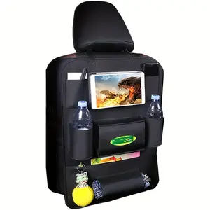 Car Backseat Organizer, Cup Holder, Multiple Storage Pockets,Car Seat Back Protectors Kick Mats For All Vehicles, beverage holder, family travel,Car Interior Accessories for Car Stowing & Tidying