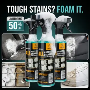 NUAN- Multi-Purpose Cleaning Spray: An all-in-one household cleaner suitable for kitchens, bathrooms, and both interior and exterior car surfaces. Effectively removes stubborn stains.NUAN heavy duty degreaser