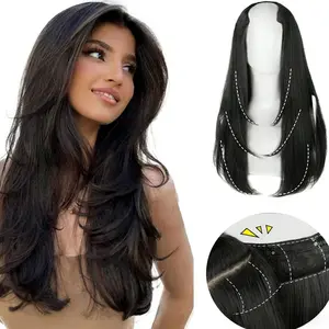 22 Inch Layered Body Wave U-Part Hair Extensions  One-Piece Seamless Clip-In for Instant Length & Volume