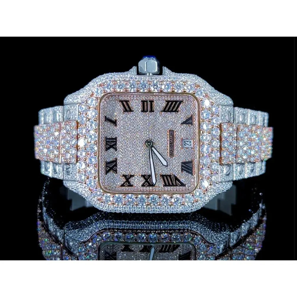 Rose Gold Color Moissanite Diamond Watches