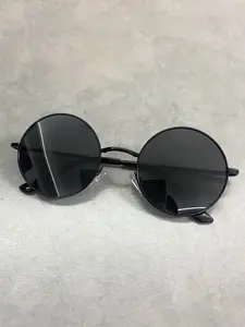 Classic round polarized sunglasses, unisex hip-hop style glasses, large-frame metal eyewear suitable for summer sun protection, vacation travel, driving, fishing, beach parties, music festivals, and cosplay props, Polarized Shades