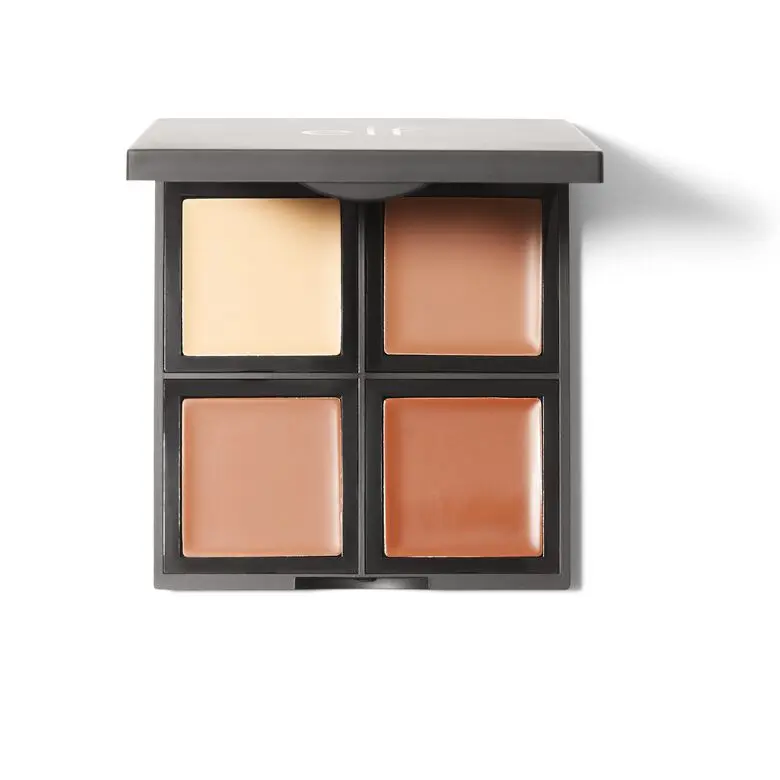 e.l.f. Cosmetics Cream Contour Palette with Bronzer and Makeup in Black Case