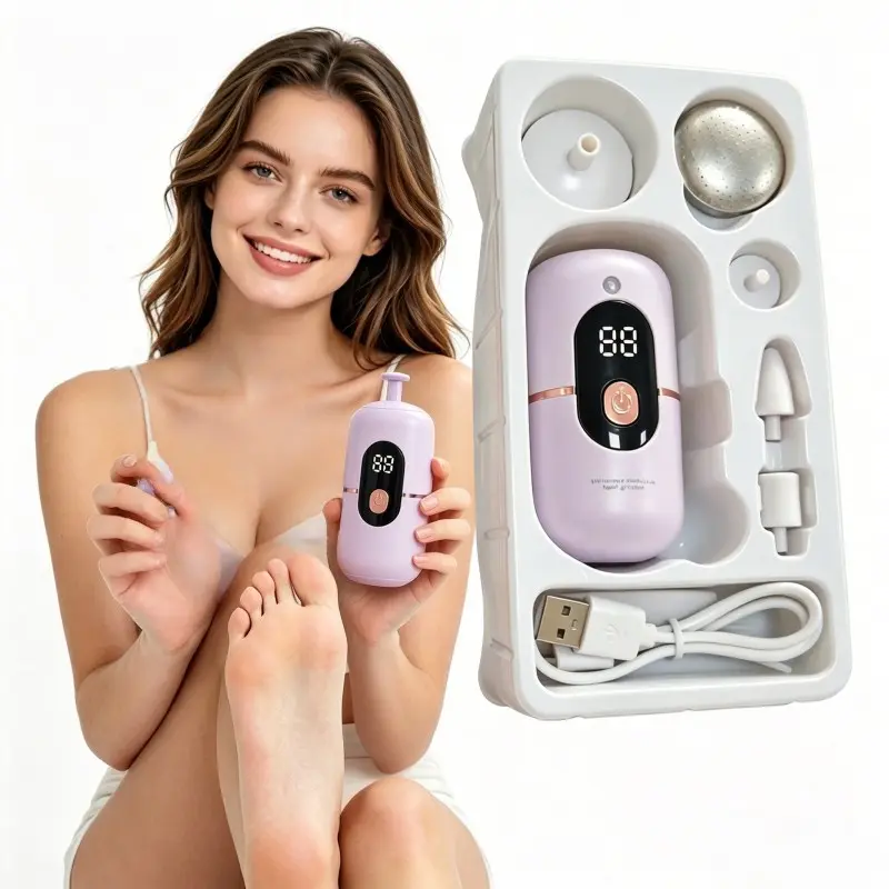 【Electric Pedicure Foot Grader】Foot grader for removing dead skin and rubbing foot skin and heel. Fully automatic, highly efficient foot grader that charges and grinds the feet.
