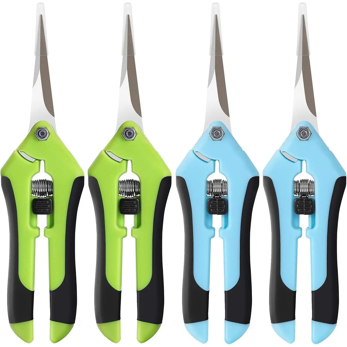4 Pack Pruning Shears, 6.5 Inch Garden Scissors Gardening Hand Pruning Snips with Straight Stainless Steel Precision Blades for Gardening Flower Plant Precise Trimming and Pruning Maintenance