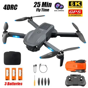 F12 RC Drone with GPS, 5G, WIFI, 6K HD Wide-Angle Dual Cameras, Intelligent Follow Quadcopter, Professional Drone/Adult Drone, Suitable for Beginners, Mobile App Control, GPS Intelligent Follow, Gesture Shooting Recognition, etc.
