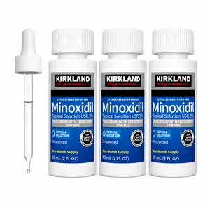 Kirkland Signature Minoxidil 5% Topical Solution for Men - 3 Month Supply (3 x 60ml Bottles + Dropper)