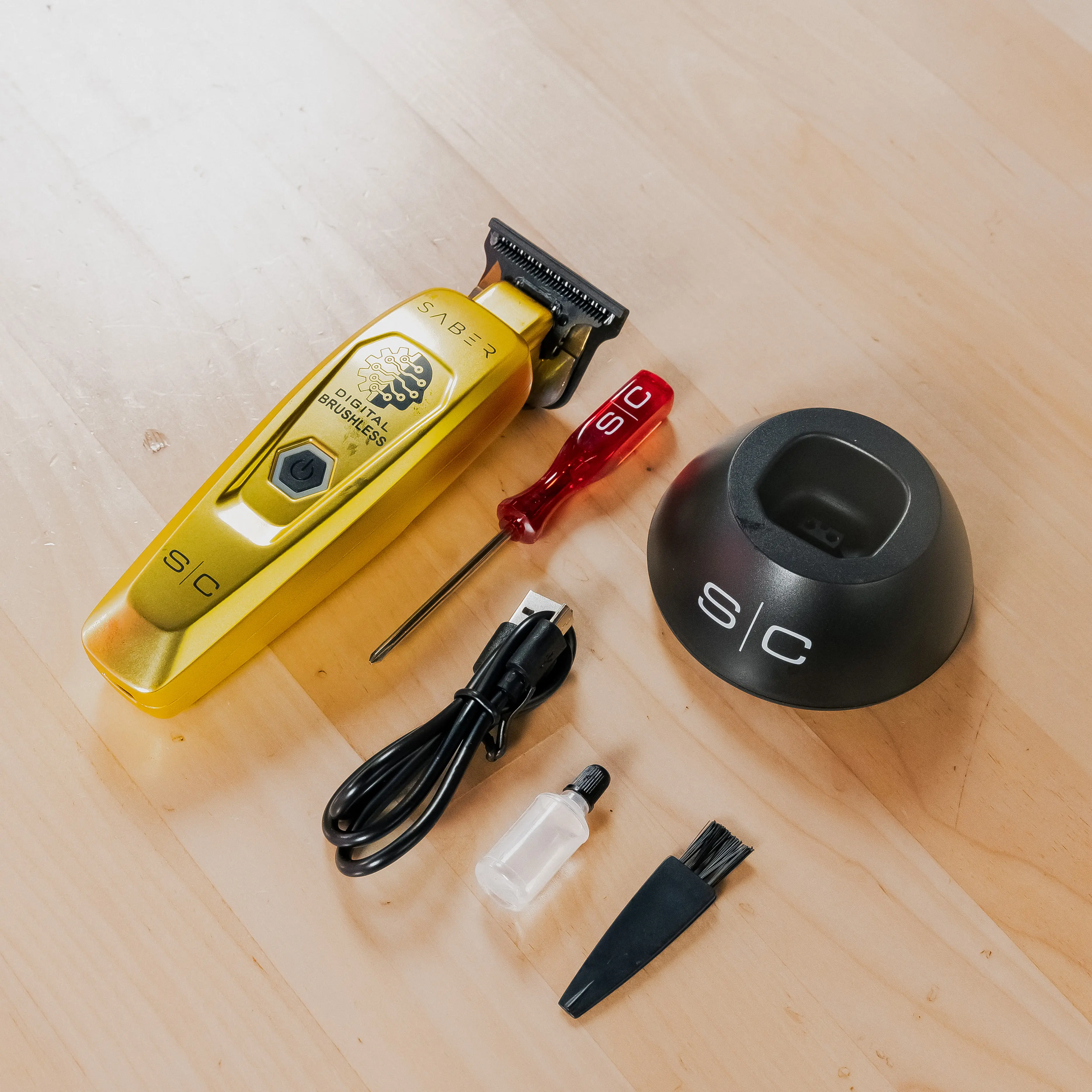 STYLECraft Saber Professional Full Metal Body Digital Brushless Motor Cordless Hair Trimmer