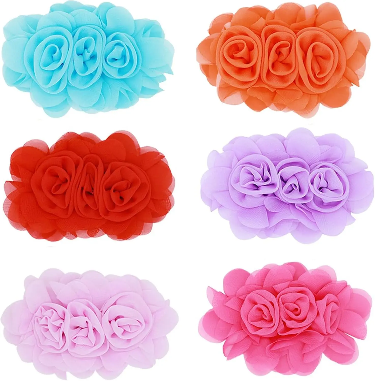 6 PCS Dog Collar Flowers, Multi-Color Pet Bow Ties Flower, Sliding Pet Collar Grooming Accessories for Puppy Small Medium Large Dogs Kitten Cats Rabbits