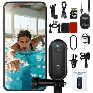 NUISK Ultra-Compact Thumb Action Camera 4K+WiFi Waterproof Magnetic Vlogging Sports DV for Bike Cycling Pet Vlogging 90 Minutes Battery Life Chargeable 4K Video Recording with Wide-Angle Lens & Fast Charging Easy Operation TikTokShopJumpstartSale