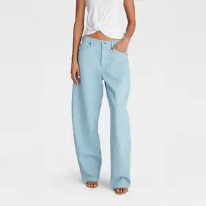 KBB by KAHLANA Women's Mid-Rise Barrel Leg 'The Kahlana Jean'