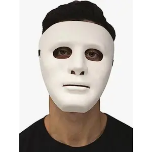Blank Mask - Male - White - Plastic - Costume Accessory - One Size