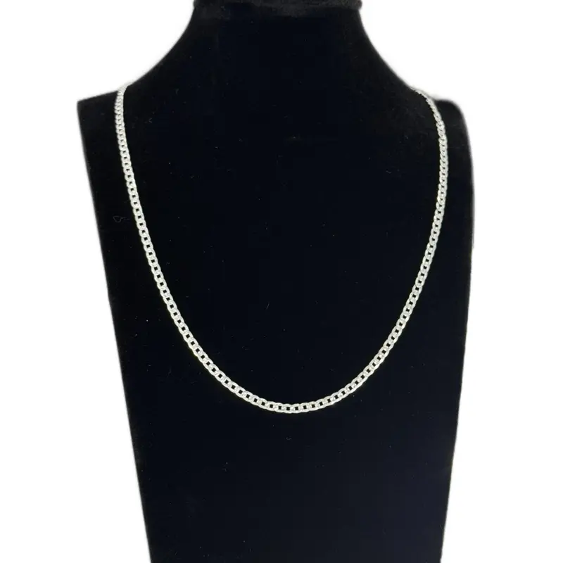 S925 3mm cuban chain diamond cut S925 3mm cuban chain diamond cut