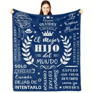 1PC Fleece Spanish Blanket - Unique Gift For Father's Day Birthday From Daughter/Son Perfect Valentine's Day Presentfather Son Blanket Husband Blanket Multipurpose