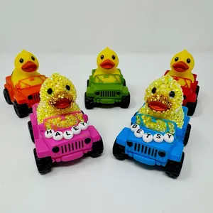 Rhinestone Rubber Duck for Jeep Bedazzled Duck Car Accessory Duck in a Jeep Accessory Custom Duck for Jeep Personalized Car Accessory Cute Jeep Duck