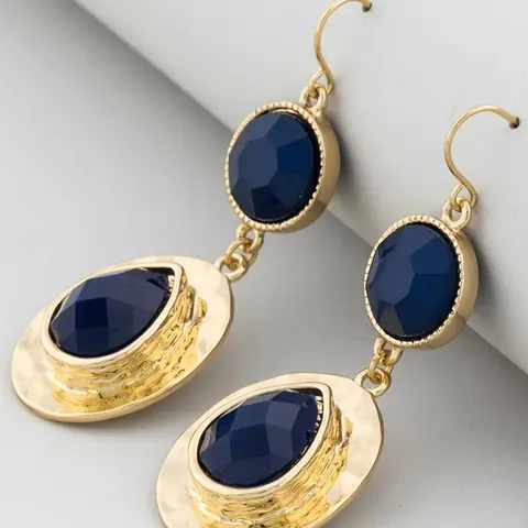 Artificial Crystal Decor Dangle Earrings (1 Pair), Vintage Style Drop Teardrop Earrings for Women, Statement Earrings, Dangly Earrings, Fashion Jewelry for Party, Daily Clothing Decor, Birthday Gift