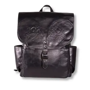 Embossed Skull Backpack